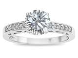 Star K ™ Round 7mm Genuine White Topaz Channel Set Engagement Promise Ring style: 316970
