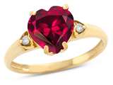 Star K™ Heart Shaped 8mm Created Ruby Engagement Promise Wedding Ring style: 317868