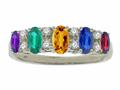Tommaso Design™ Oval 5 Stone Mothers Ring 23927