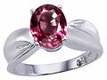 Tommaso Design(tm) Oval 9x7mm Simulated Pink Tourmaline Ring