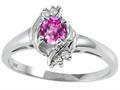 Tommaso Design(tm) Round 4mm Genuine Pink Tourmaline Ring