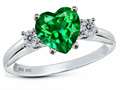 Simulated Emerald (.925 Sterling Silver)