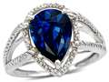 Created Blue Sapphire (14 kt White Gold)