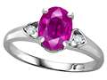 Star K (tm) Oval 8x6 Genuine Pink Tourmaline Love Promise Ring