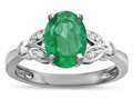 Star K (tm) Oval 8x6 Genuine Emerald Marquee Design Engagement Promise Ring