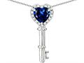 Star K ™ Key to My Heart Pendant Necklace with Created Sapphire 319266