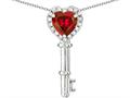 Star K ™ Key to My Heart Pendant Necklace with Created Ruby