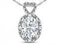 Star K ™ Oval 8x6mm Genuine White Topaz Vintage Antique Look Heart Pendant Necklace Star K ™ Oval 8x6mm Genuine White Topaz Vintage Antique Look Heart Pendant Necklace