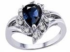 Tommaso Design Pear Shape 8x6mm Genuine Sapphire Ring Style number: 24616