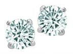 Tommaso Design Round 7mm Genuine Aquamarine Earrings Studs Style number: 24807