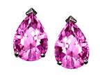 Tommaso Design Pear Shape 8x6mm Created Pink Sapphire Earrings Studs Style number: 25205