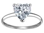 Original Star K White Topaz Heart Shape 8mm Solitaire Engagement Ring Style number: 301290