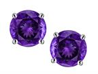 Star K Round 6mm Genuine Amethyst Classic Screw Back Stud Earrings Style number: 312092