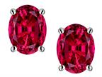 Star K Created Ruby Oval 8x6mm Earrings Studs Style number: 319233