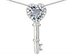 Star K  Key to My Heart Pendant Necklace with Genuine Aquamarine Style number: 319238