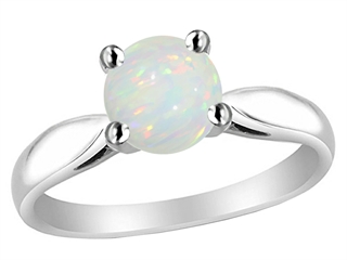 Star K 7mm Round Simulated Opal Ring | 307867 | Finejewelers.com