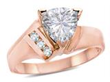 Star K ™ White Topaz Trillion Triangle Contemporary Designer Ring style: 25751