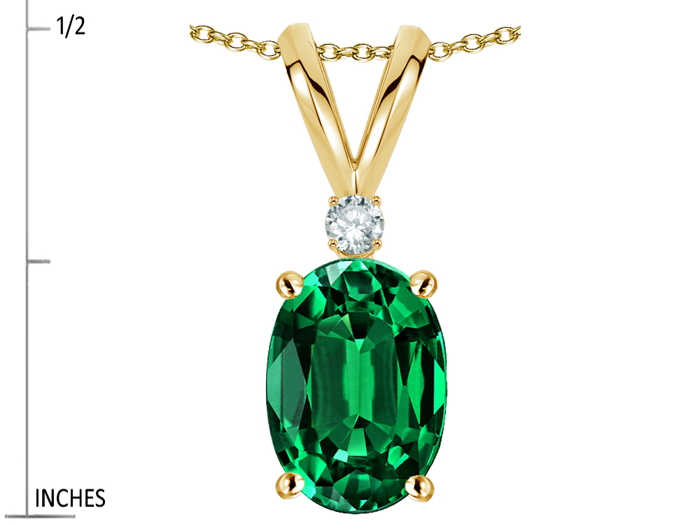 Simulated hot sale emerald necklace