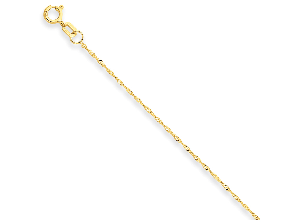 Finejewelers 14k 1mm Singapore Chain carded