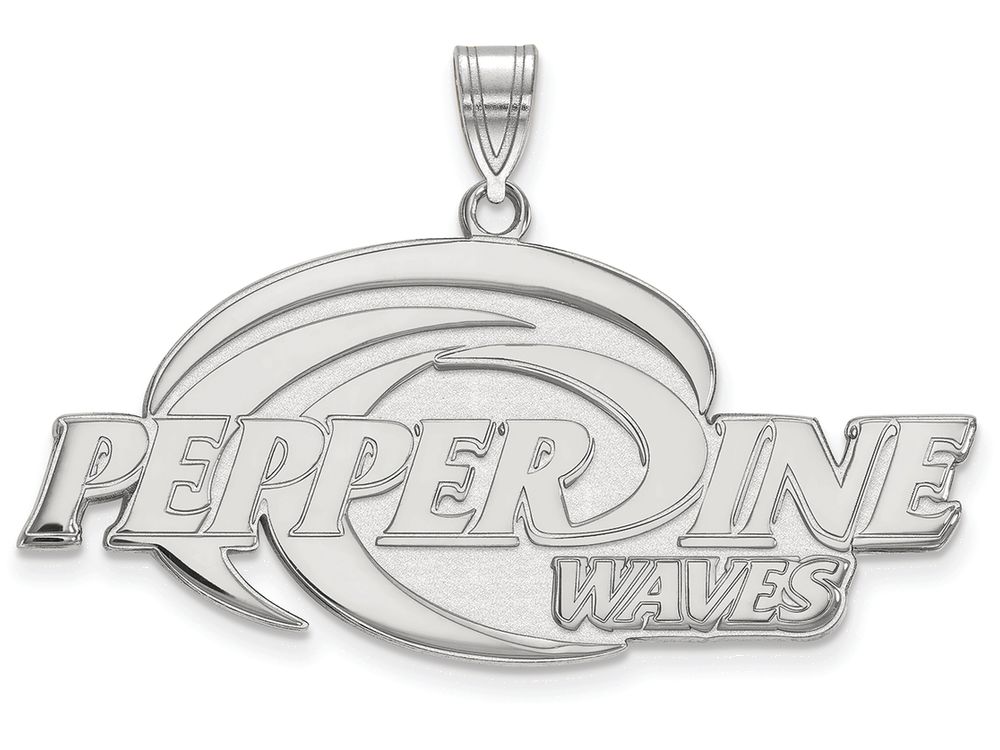 Collegiate Pepperdine University Sterling Silver LogoArt Pepperdine University Large Enamel Pendant