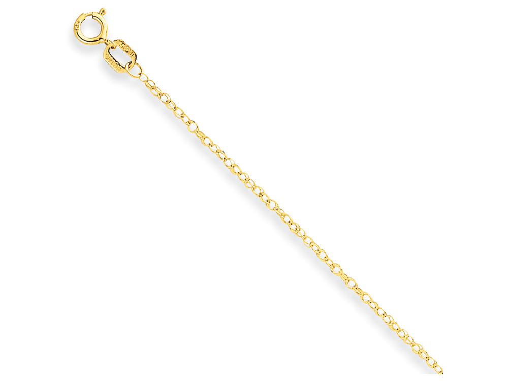 14k Yellow Gold 0.95 mm Carded Chain Necklace