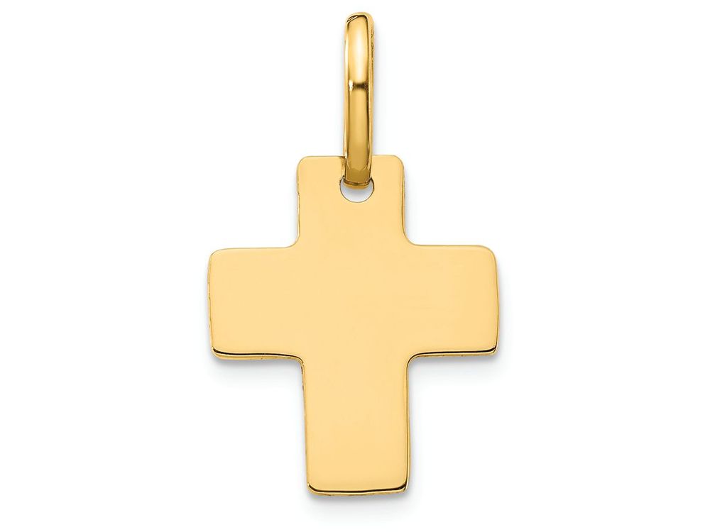 14k Yellow Gold Polished Cross Charm D3138