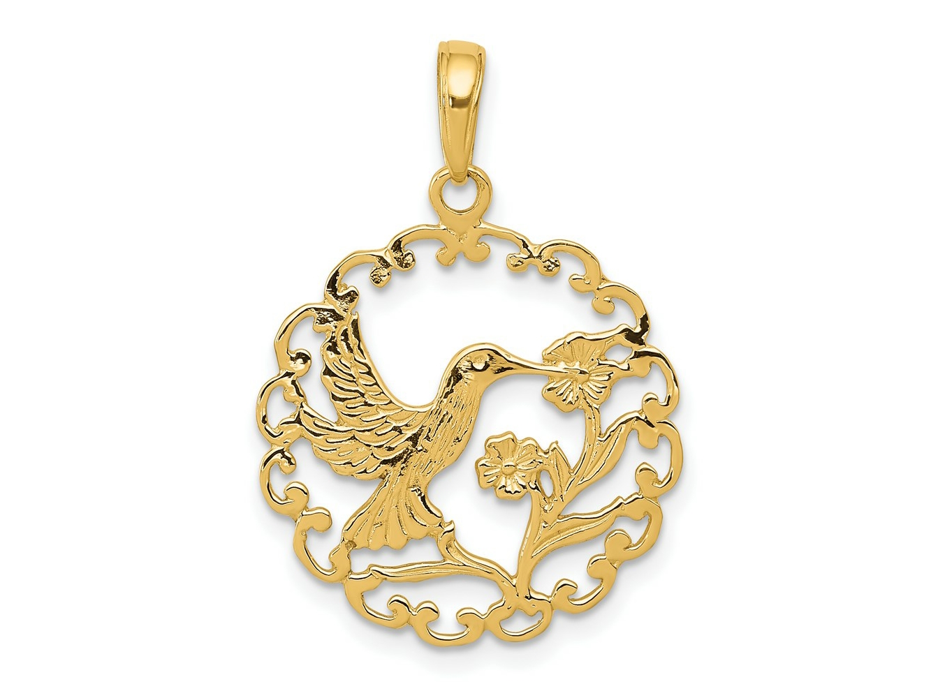 FJC Finejewelers 10 kt Yellow Gold Butterfly Charm 20 x 20 mm 