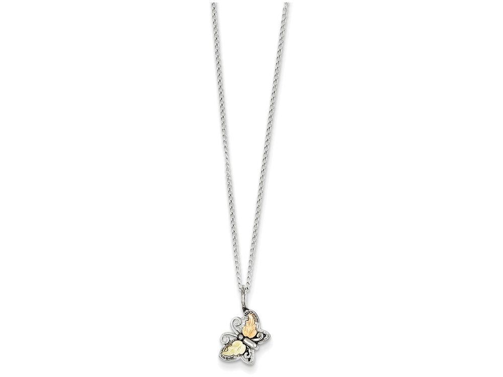 Finejewelers Sterling Silver Leaves Double Horseshoe Necklace