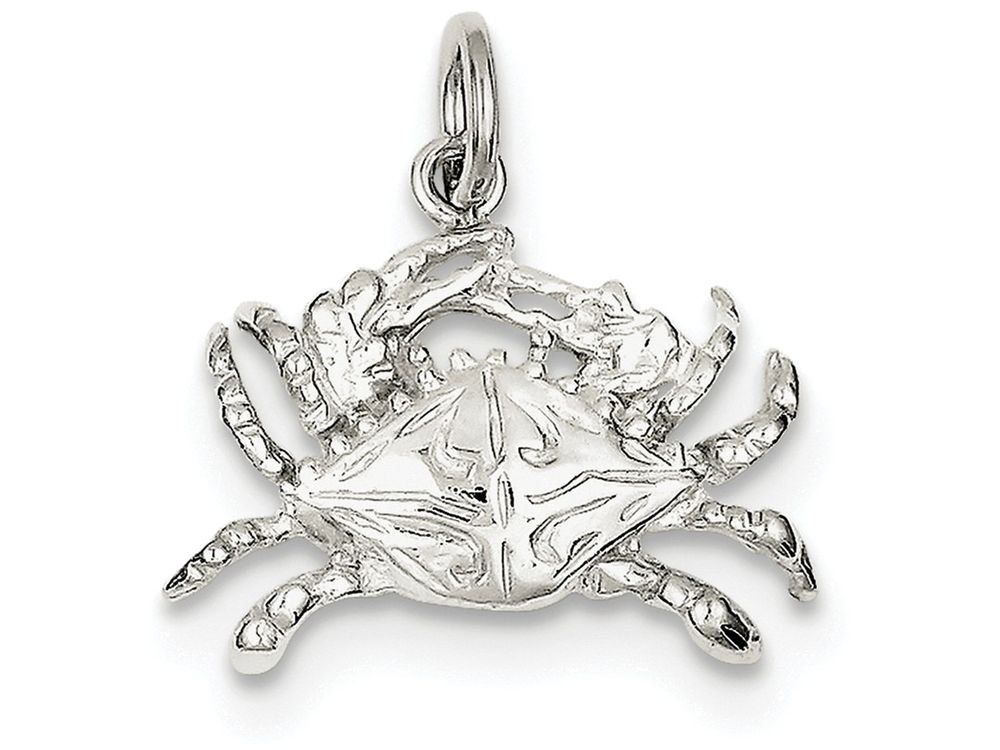 Finejewelers Sterling Silver Crab Charm QC2514T | eBay