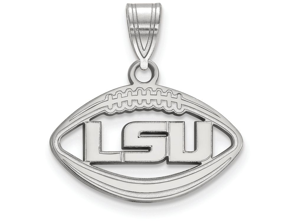 Sterling Silver LogoArt Louisiana State University Medium Disc Pendant