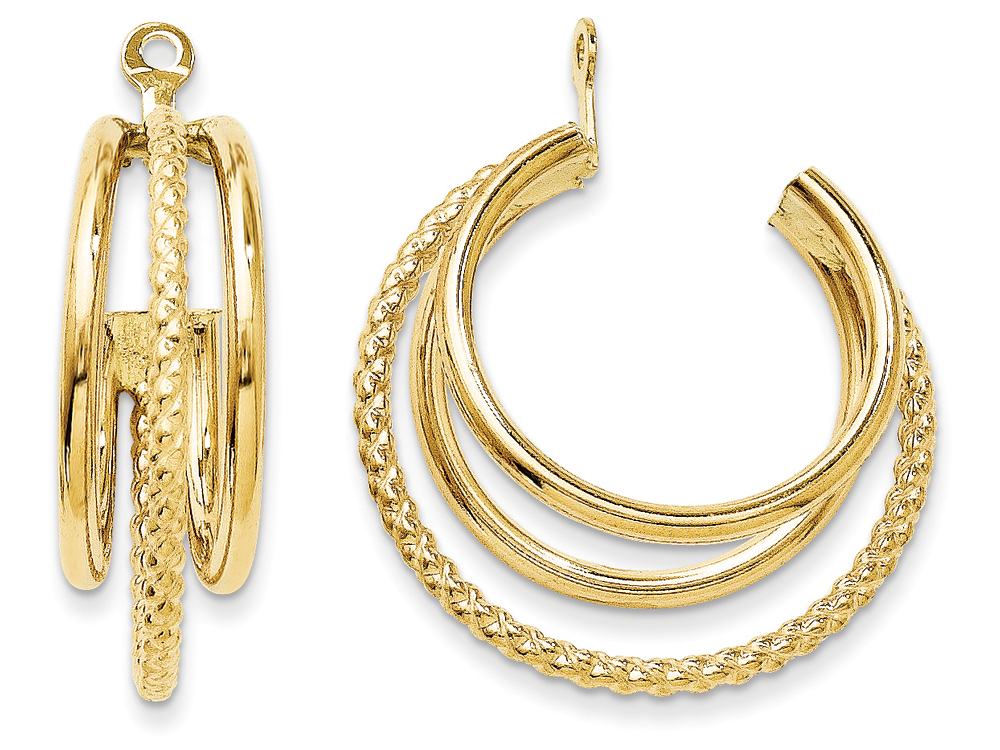 Finejewelers 14k Yellow Gold Polished Twisted Triple Hoop Earring