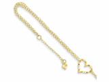FJC Finejewelers 9 Inch 14k Yellow Gold Double Strand Heart Anklet (Smaller Ankles) style: ANK1739