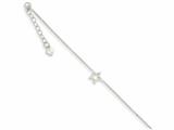 FJC Finejewelers 9 Inch 14k White Gold Adjustable Star Anklet (Smaller Ankles) style: ANK2009