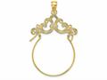 FJC Finejewelers 14k Yellow Gold Scroll Framed Charm Holderengraved ch289