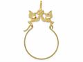 FJC Finejewelers 14k Yellow Gold Polished Doves Bow Charm Holder d1309