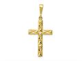 FJC Finejewelers 10 kt Yellow Gold Reversible Latin Cross Charm 40 x 18 mm gq10c2728