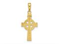 FJC Finejewelers 10 kt Yellow Gold Reversible GOD IS LOVE Celtic Cross Charm 29 x 12 mm gq10c3802