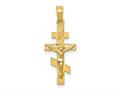 FJC Finejewelers 10 kt Yellow Gold Eastern Orthodox Crucifix Charm 25 x 11 mm gq10c3834