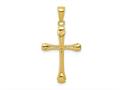 FJC Finejewelers 10 kt Yellow Gold Cross with Triangle Tips Charm 33 x 17 mm gq10c4242