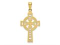 FJC Finejewelers 10 kt Yellow Gold Celtic Cross with Eternity Circle Charm 36 x 18 mm gq10c4250