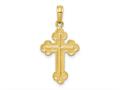 FJC Finejewelers 10 kt Yellow Gold Budded Cross Charm 28 x 14 mm gq10c4277