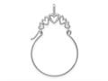 FJC Finejewelers 10 kt White Gold Charm Holder Polished 5-Heart Charm Holder 38.5 mm x 15.7 mm gq10d1311w