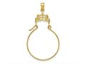 FJC Finejewelers 10 kt Yellow Gold Filigree Charm Holder 30 x 22 mm gq10m795