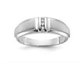FJC Finejewelers 14 kt White Gold Men"s Polished and Satin 3-Stone Lab Grown Diamonds Ring 6 mm gqb641884wlg