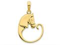 FJC Finejewelers 14 kt Yellow Gold Charm Holder Horse Charm 15 mm gqd5096