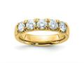 FJC Finejewelers 14 kt Yellow Gold 1ct. 5 Stone D E F Pure Light Moissanite Band 4 mm gqdb00055150y4mp