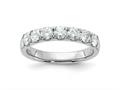 FJC Finejewelers 14 kt White Gold 1 ct 7 Stone G H I True Light Moissanite Band 3 mm gqdb00057100mt