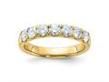 FJC Finejewelers 14 kt Yellow Gold 1 ct 7 Stone D E F Pure Light Moissanite Band 3 mm gqdb00057100y4mp