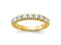 FJC Finejewelers 14 kt Yellow Gold 1/2 ct 9 Stone G H I True Light Moissanite Band 2 mm gqdb00059050y4mt