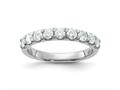FJC Finejewelers 14 kt White Gold  9 Stone D E F Pure Light Moissanite Band 3 mm gqdb00059100mp